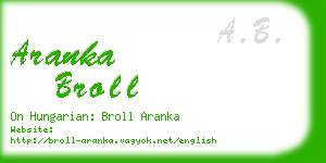 aranka broll business card